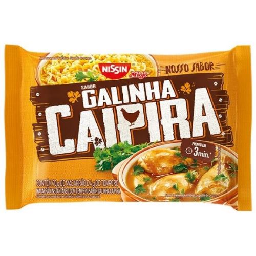 Macarrão Lamen Nissin Nosso Sabor Galinha Caipira 74g