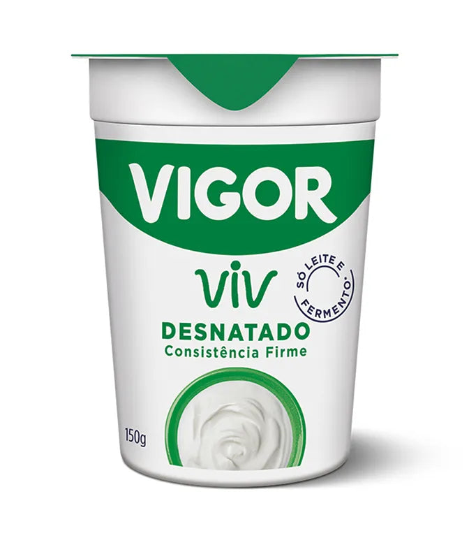 Iogurte Vigor Natural, Desnatado e Integral 150g - Sabores